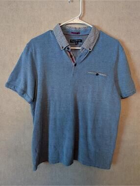 ENGLISH LAUNDRY blue short sleeve polo sz L